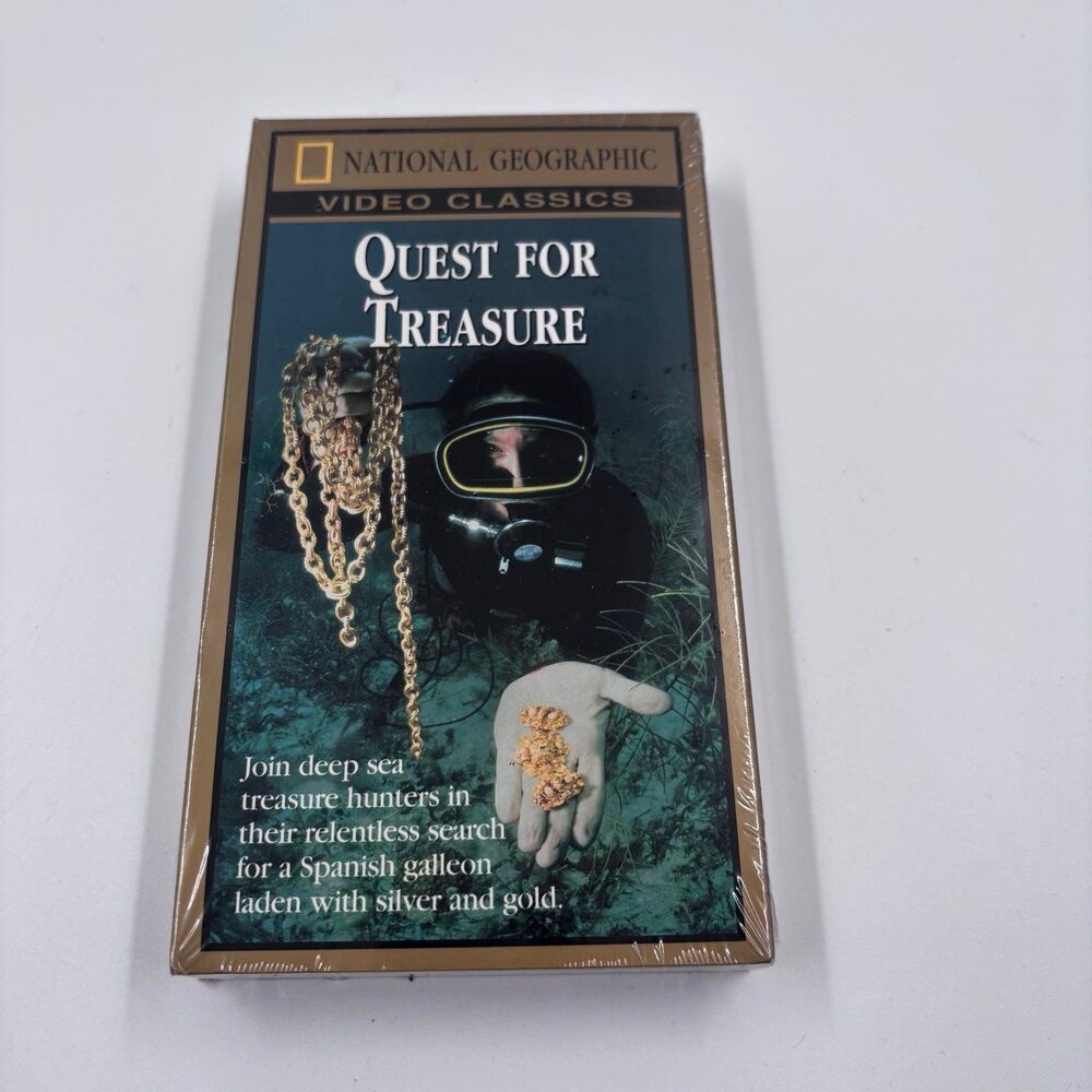 National Geographic Quest for Treasure VHS 1993 New Sealed Video Classics